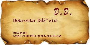 Dobrotka Dávid névjegykártya