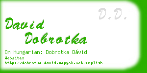 david dobrotka business card