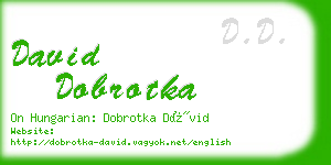 david dobrotka business card